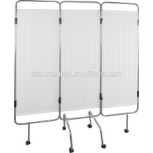 Acier inoxydable Folding Hospital Ward Screen avec 3 sections